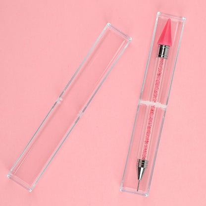 Diamond Art Pens Double Heads with Wax for Nail Art Rhinestones (Pink)
