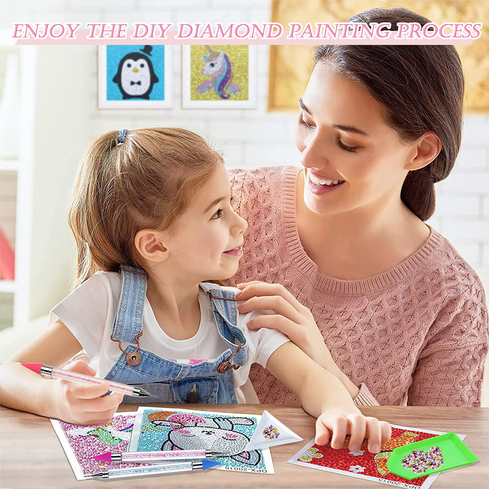 Diamond Art Pens Double Heads with Wax for Nail Art Rhinestones (Pink)