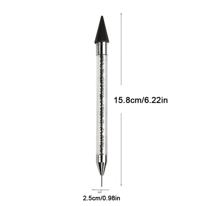 Diamond Art Pens Double Heads with Wax for Nail Art Rhinestones (Black)