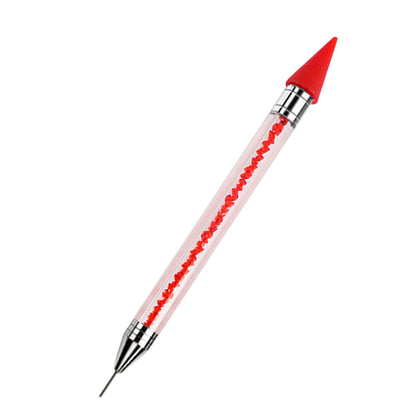 Diamond Art Pens Double Heads with Wax for Nail Art Rhinestones (Red)