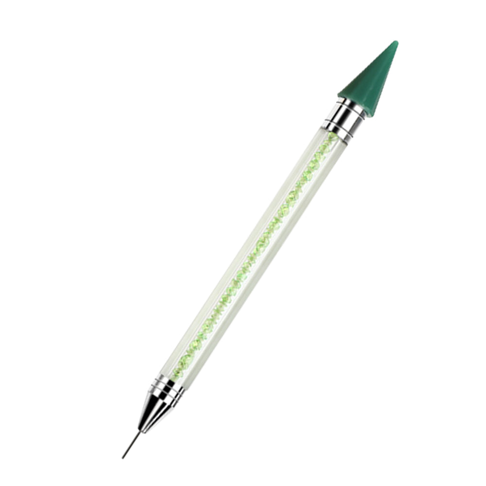 Diamond Art Pens Double Heads with Wax for Nail Art Rhinestones (Green)