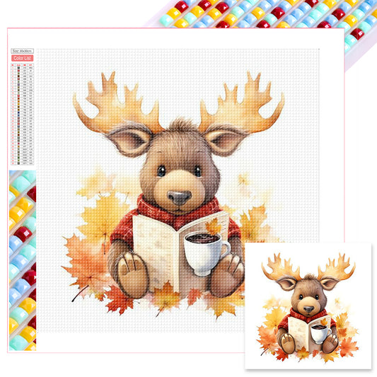 Autumn Animal Cup - Full Square Drill Diamond Painting 30*30CM