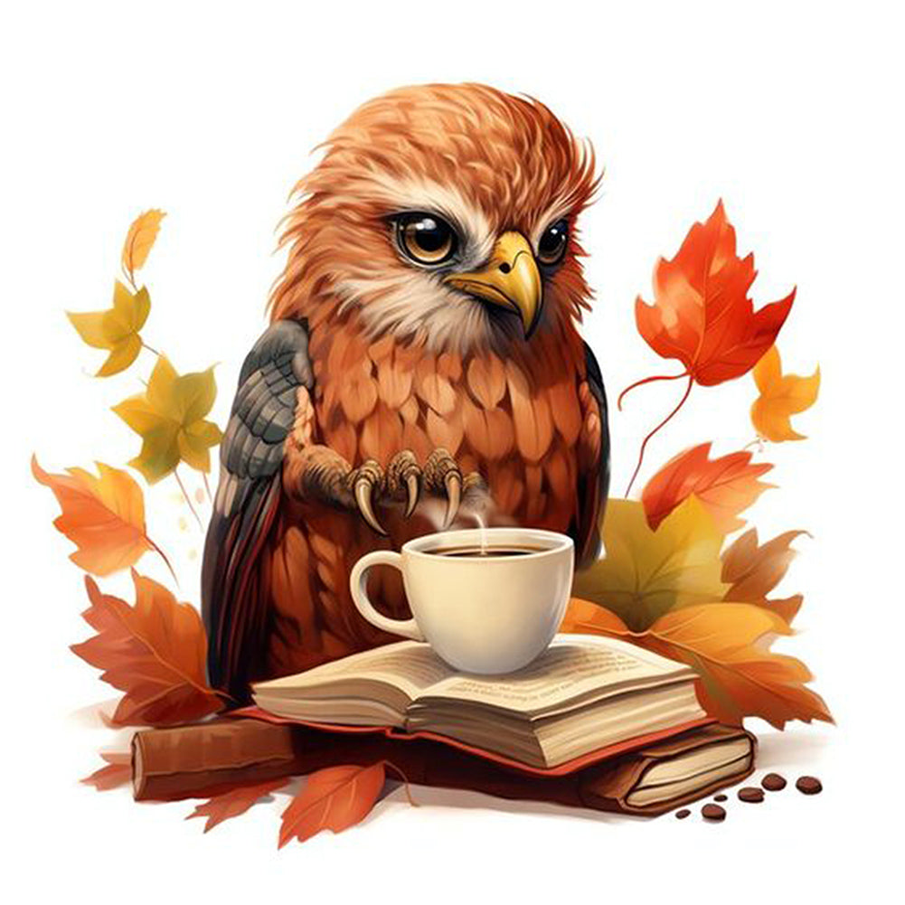 Autumn Animal Cup - Full Square Drill Diamond Painting 30*30CM