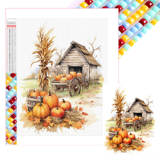 Autumn Landscape - Full Square Drill Diamond Painting 30*40CM