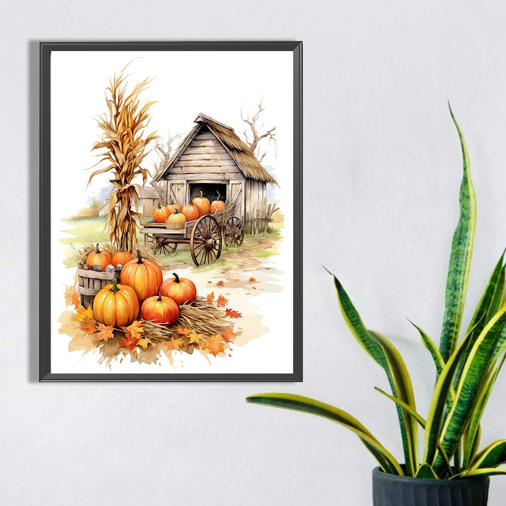 Autumn Landscape - Full Square Drill Diamond Painting 30*40CM