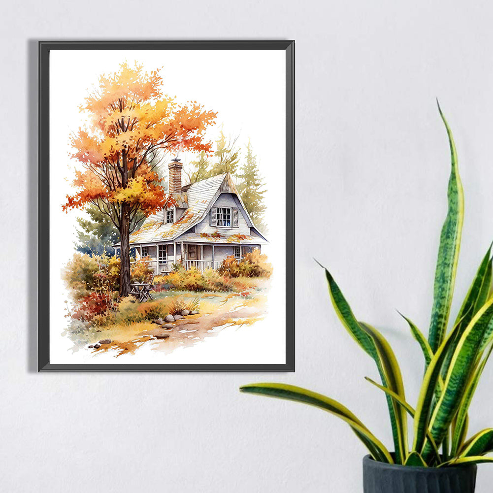 Autumn Landscape - Full Square Drill Diamond Painting 30*40CM