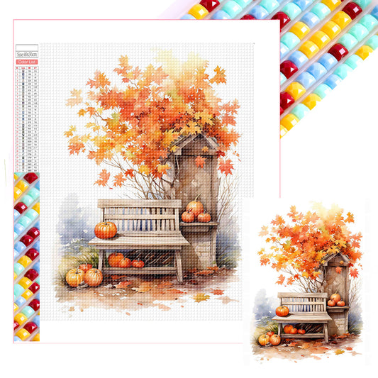 Autumn Landscape - Full Square Drill Diamond Painting 30*40CM