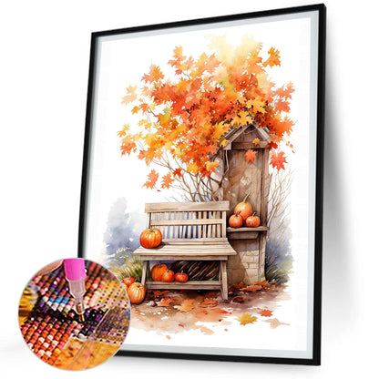 Autumn Landscape - Full Square Drill Diamond Painting 30*40CM