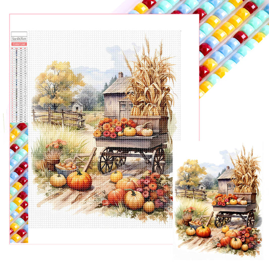 Autumn Landscape - Full Square Drill Diamond Painting 30*40CM