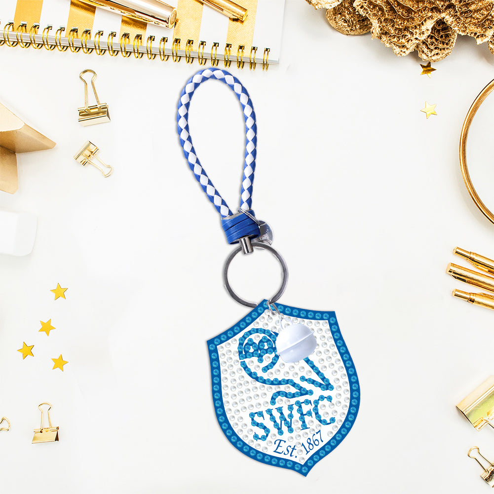 Double Sided Special Shape Diamond Painting Keychain (Sheffield Wednesday Team)