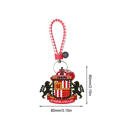 Double Sided Special Shape Diamond Painting Keychain (Sunderland F.C.)