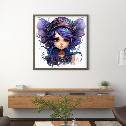 Big Eyed Butterfly Elf - 11CT Stamped Cross Stitch 50*50CM