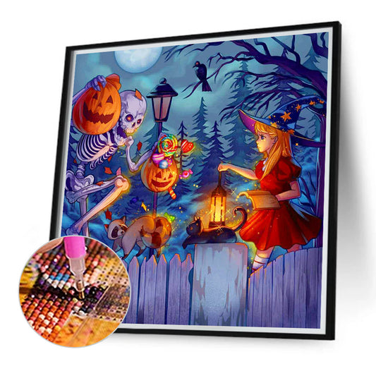 Long Halloween Night Talk - Full Round Drill Diamond Painting 40*40CM