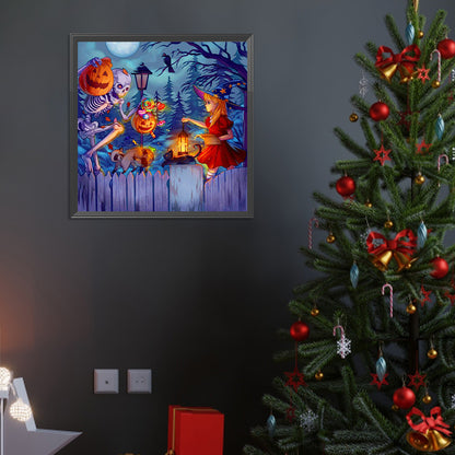 Long Halloween Night Talk - Full Round Drill Diamond Painting 40*40CM