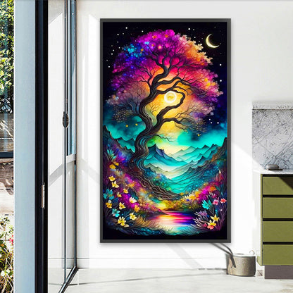 Wisdom Tree - Full AB Drill Round Diamond Painting 40*70CM