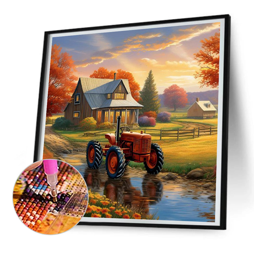 Country House - Full Round Drill Diamond Painting 30*30CM