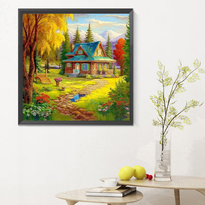 Country House - Full Round Drill Diamond Painting 30*30CM