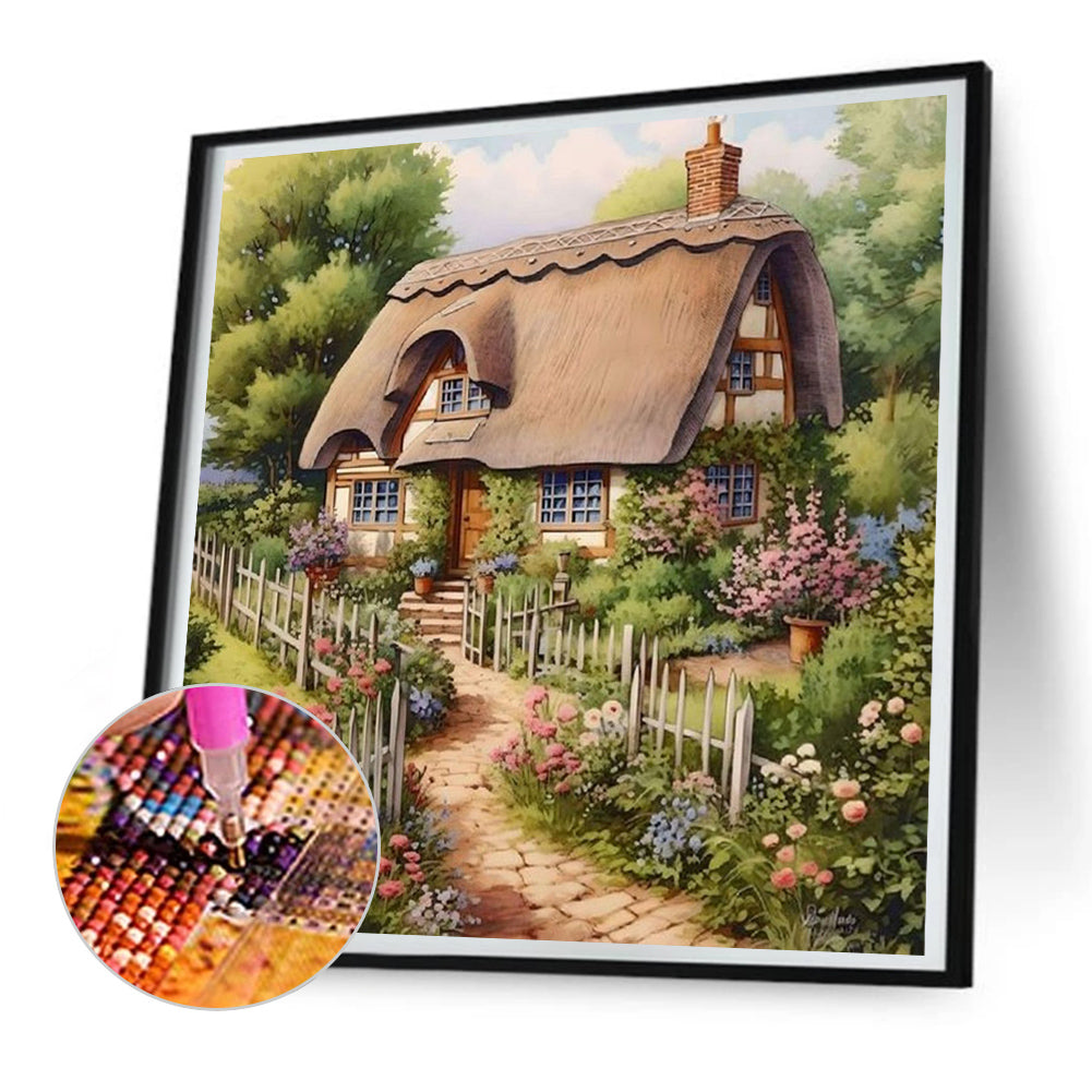 Country House - Full Round Drill Diamond Painting 30*30CM