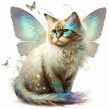 Wings Kitten - Full Round Drill Diamond Painting 30*30CM