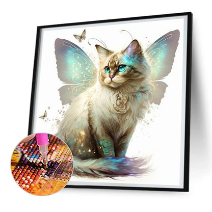 Wings Kitten - Full Round Drill Diamond Painting 30*30CM