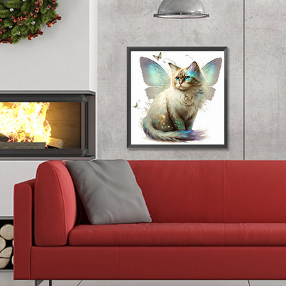 Wings Kitten - Full Round Drill Diamond Painting 30*30CM