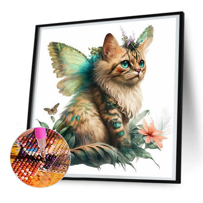 Wings Kitten - Full Round Drill Diamond Painting 30*30CM