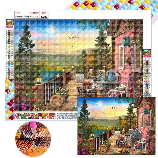 Country House - Full Square Drill Diamond Painting 40*30CM