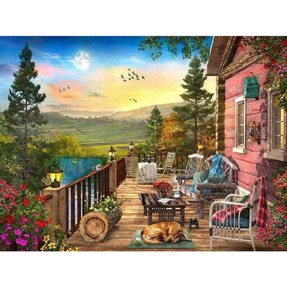 Country House - Full Square Drill Diamond Painting 40*30CM