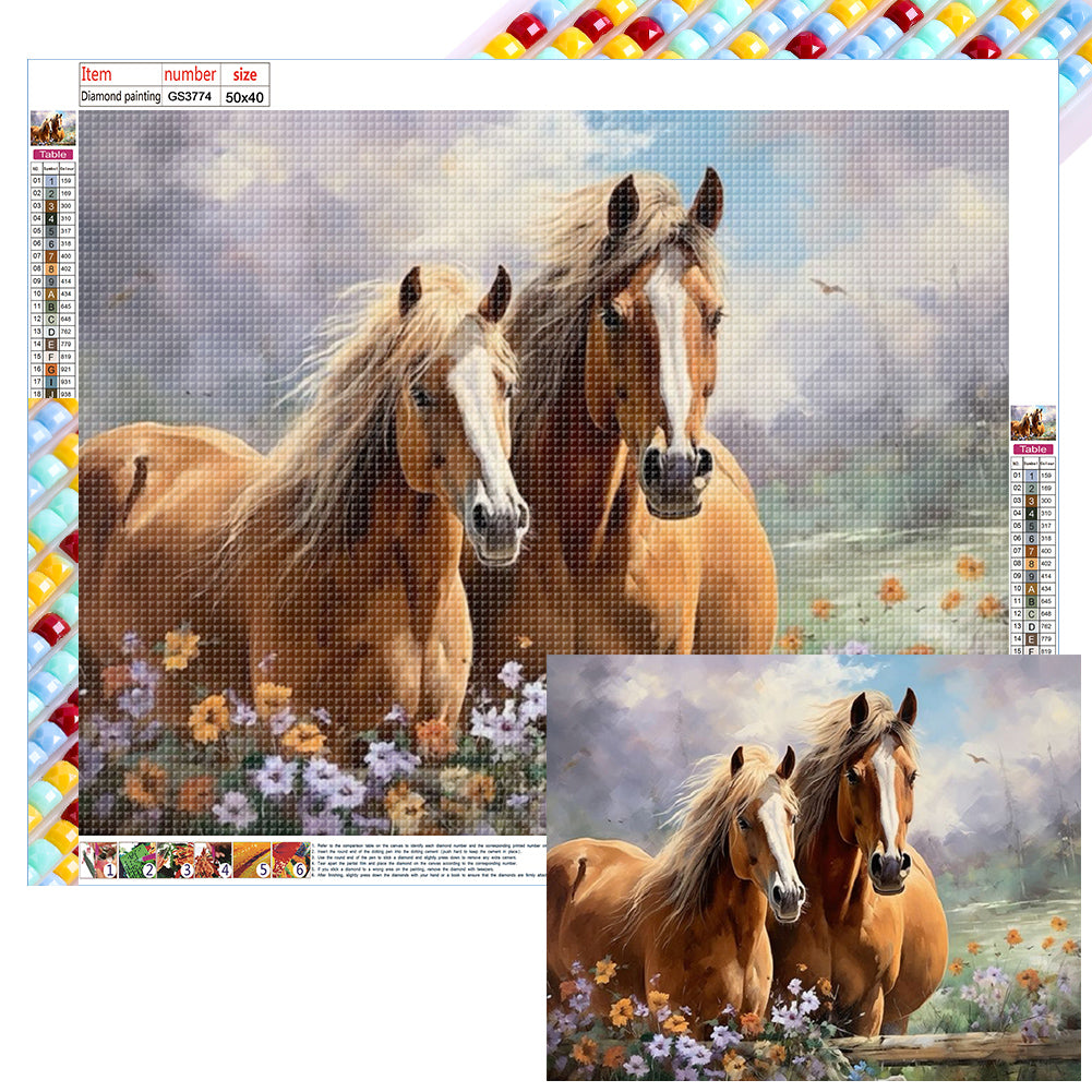 Horse - Full Square Drill Diamond Painting 50*40CM