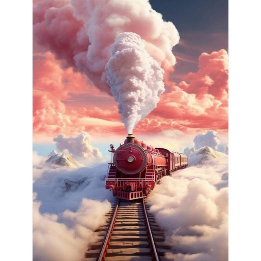 Cloud And Fog Train - Full Round Drill Diamond Painting 30*40CM