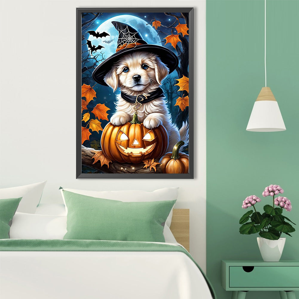 Halloween Dog - Full Square Drill Diamond Painting 40*60CM