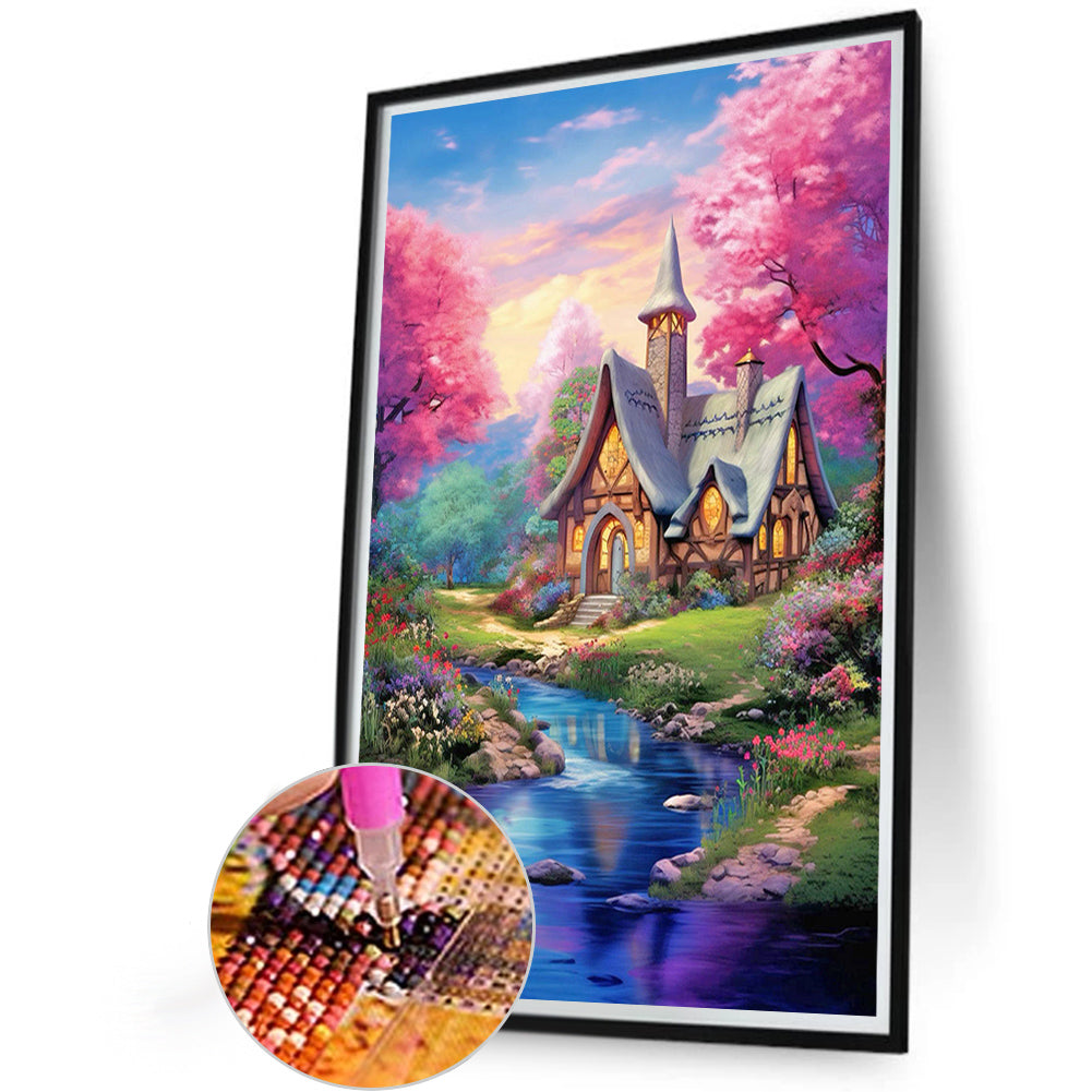 Cabin In The Woods - Full Round Drill Diamond Painting 40*60CM