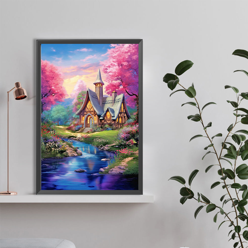 Cabin In The Woods - Full Round Drill Diamond Painting 40*60CM