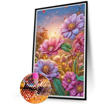 Flowers - Full Round Drill Diamond Painting 40*60CM