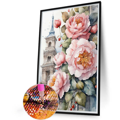 Flowers - Full Round Drill Diamond Painting 40*60CM