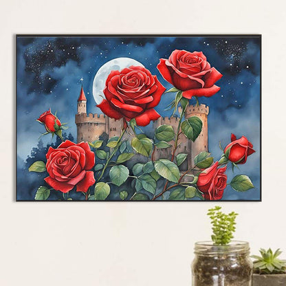 Red Rose - Full Round Drill Diamond Painting 60*40CM