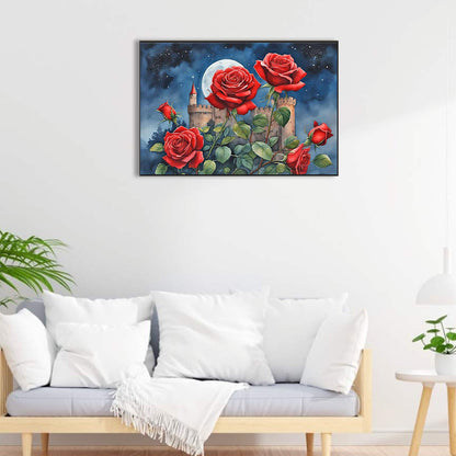 Red Rose - Full Round Drill Diamond Painting 60*40CM