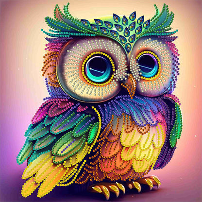 Owl - Special Shaped Drill Diamond Painting 30*30CM