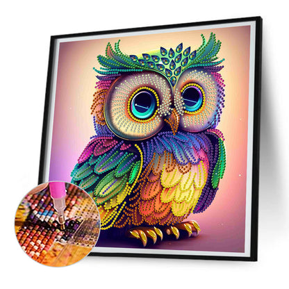 Owl - Special Shaped Drill Diamond Painting 30*30CM