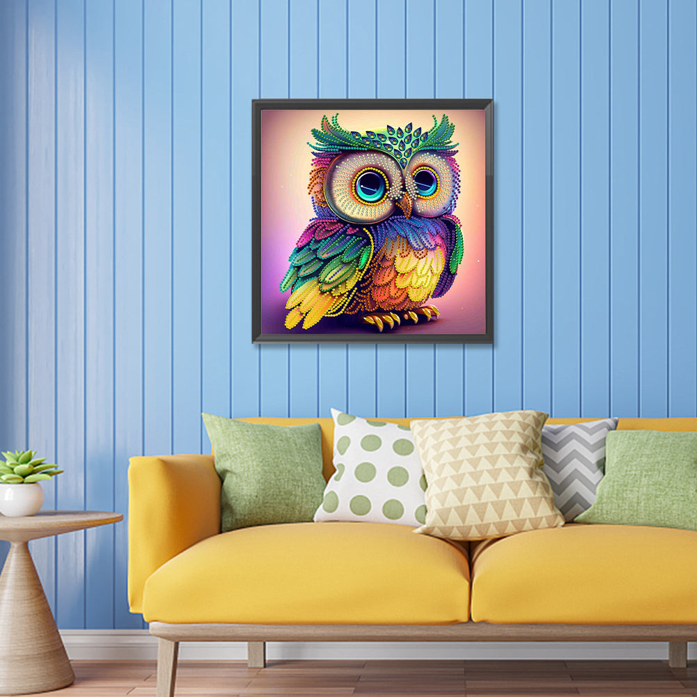 Owl - Special Shaped Drill Diamond Painting 30*30CM