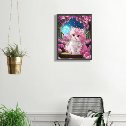 Fantasy Kitten - Special Shaped Drill Diamond Painting 30*40CM