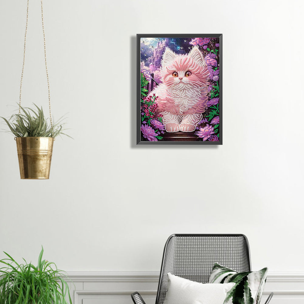 Fantasy Kitten - Special Shaped Drill Diamond Painting 30*40CM