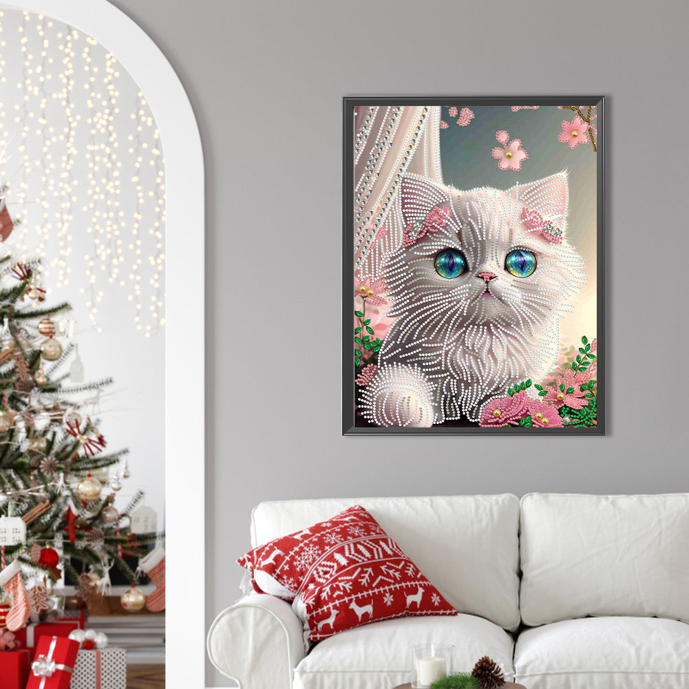 Fantasy Kitten - Special Shaped Drill Diamond Painting 30*40CM