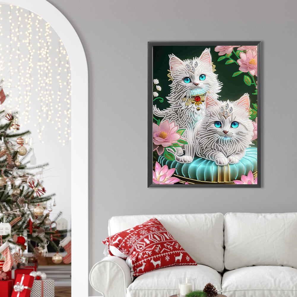 Fantasy Kitten - Special Shaped Drill Diamond Painting 30*40CM