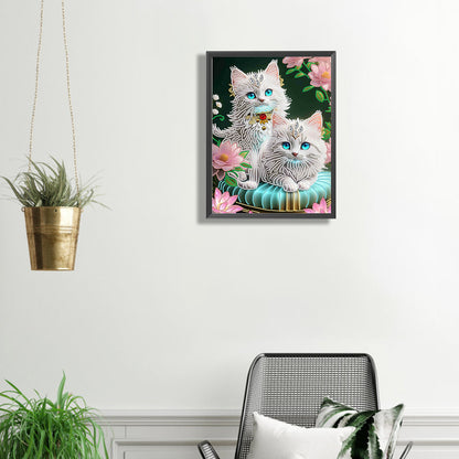 Fantasy Kitten - Special Shaped Drill Diamond Painting 30*40CM