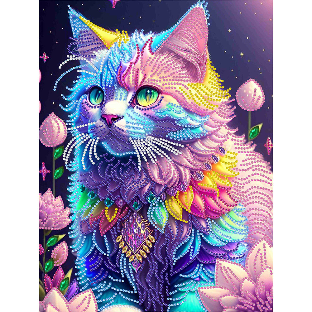 Fantasy Kitten - Special Shaped Drill Diamond Painting 30*40CM