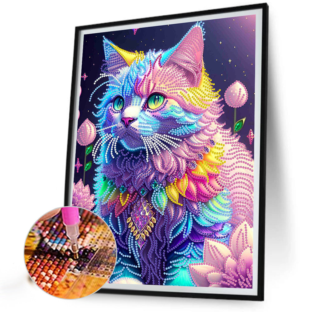 Fantasy Kitten - Special Shaped Drill Diamond Painting 30*40CM