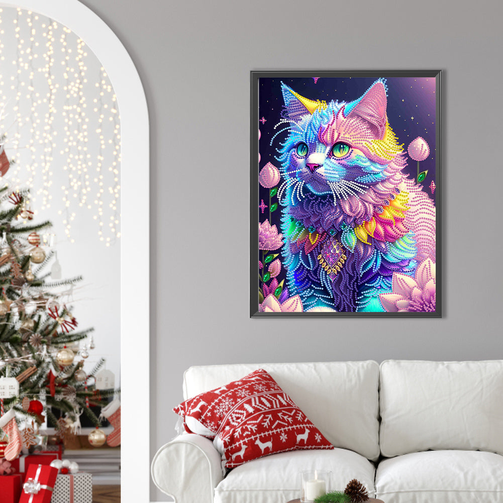 Fantasy Kitten - Special Shaped Drill Diamond Painting 30*40CM