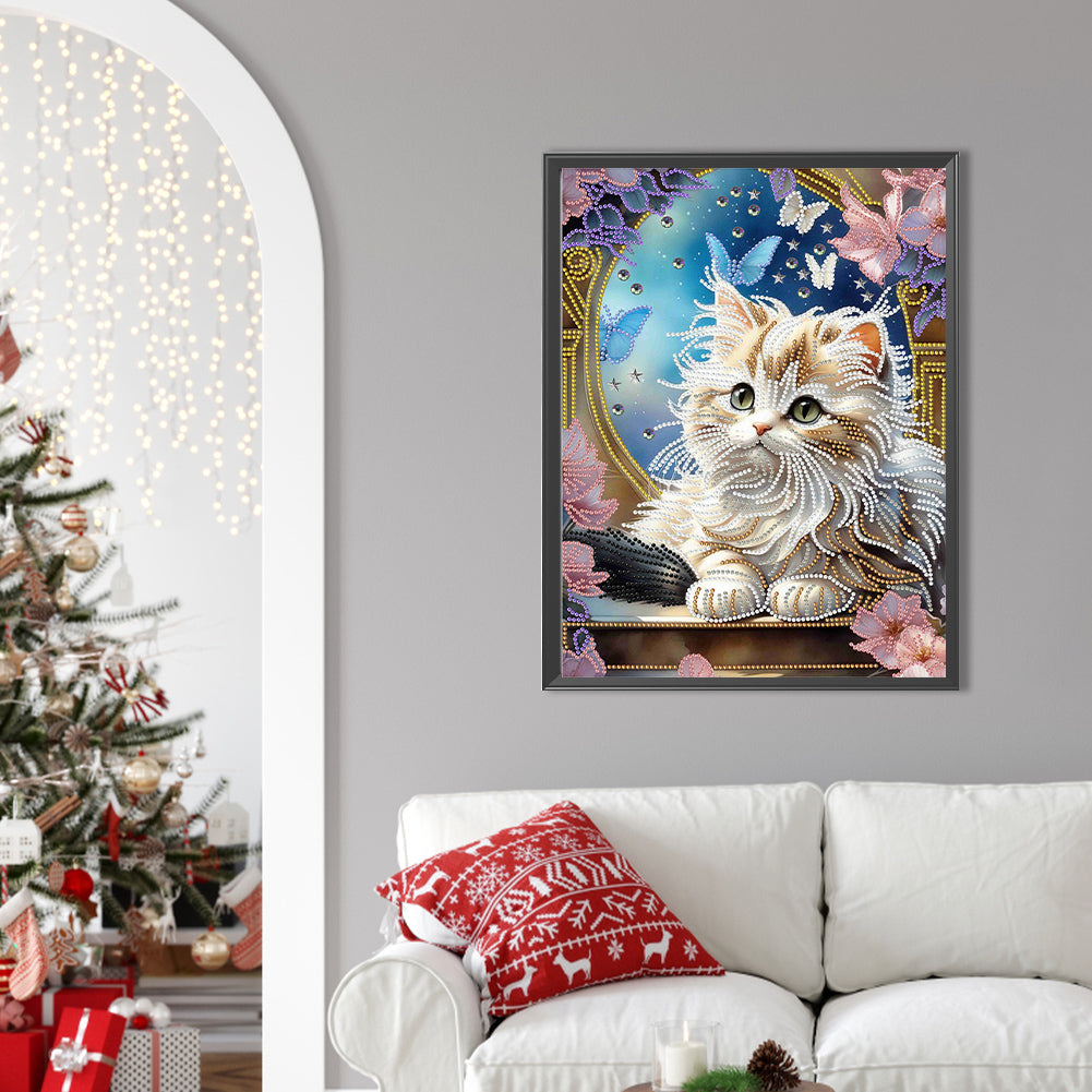 Fantasy Kitten - Special Shaped Drill Diamond Painting 30*40CM