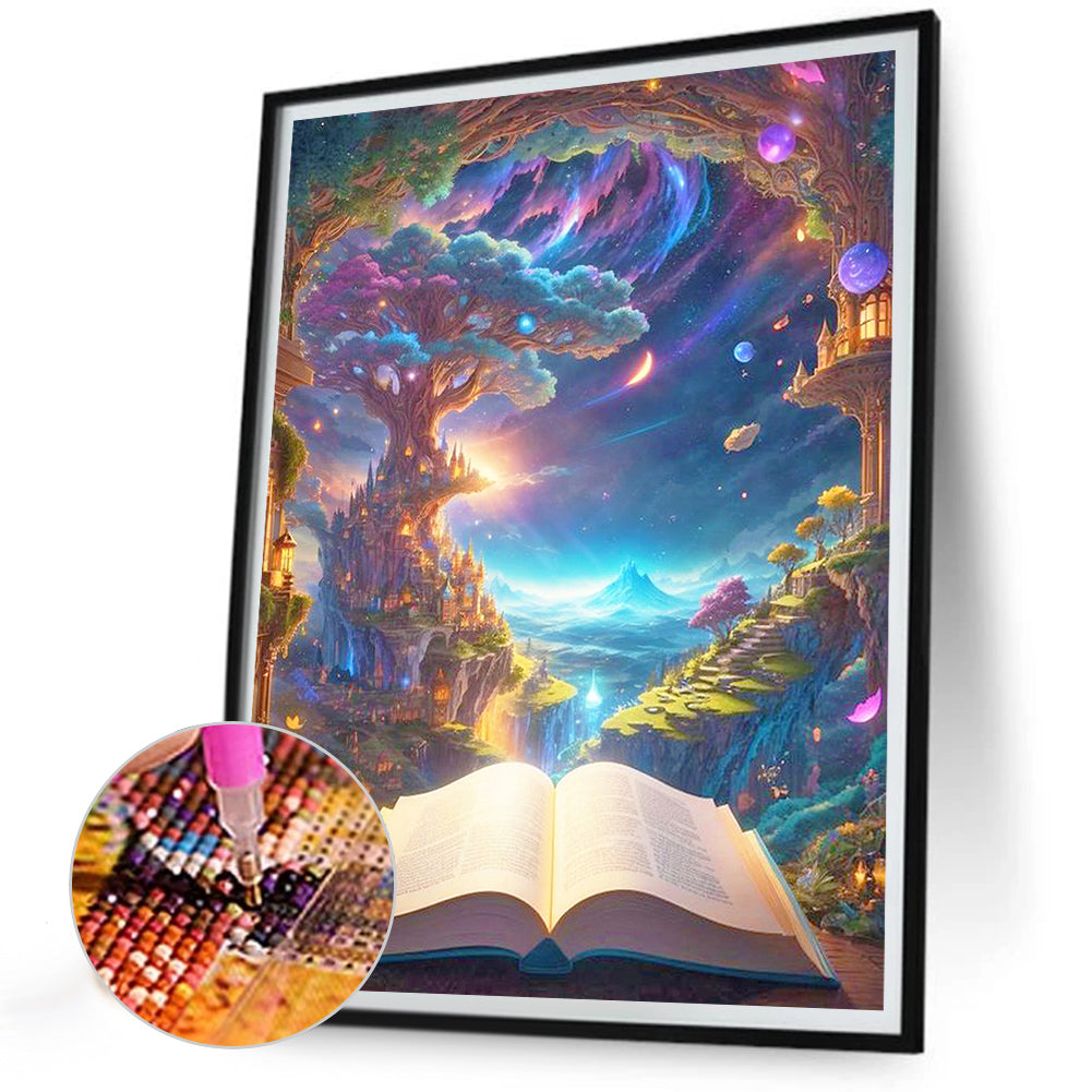 Fantasyland In Book - Full Round Drill Diamond Painting 30*40CM